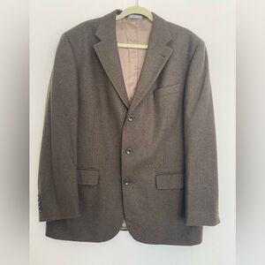 Oscar De La Renta Mens Wool Cashmere Blend Sport‎ Coat Blazer Jacket 44R Green